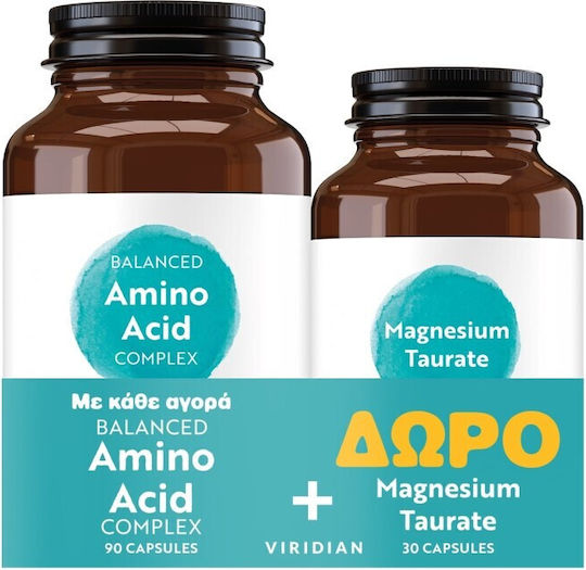 Viridian Promo Amino Acid Amino Acids Muscle System Support 90 Capsules & Magnesium Taurate Magnesium 30 Capsules