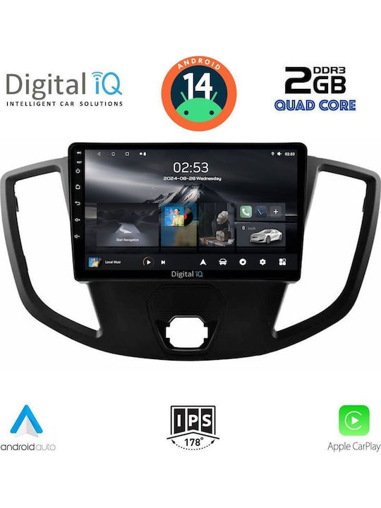 Digital IQ Car Audio System for Ford Transit 2014-2020 (Bluetooth/USB/WiFi/GPS/Apple-Carplay/Android-Auto) with Touch Screen 9"