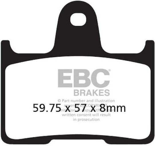 Motorradbremsbeläge Ebc Gtr1400 08-16/zzr1400 06-16/gsxr1000 01-06 Rückseite Fa 254 V