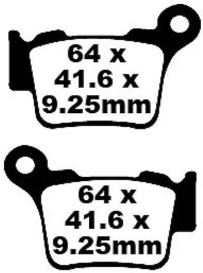 Motorcycle Brake Pads Ebc Exc125-530 Sxf250 Smr450-525 Rear Fa 368 Tt