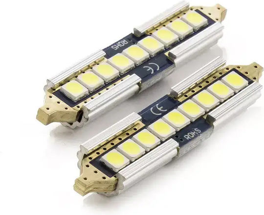 CarGuard Lampen Auto C5W / C10W Canbus LED Weiß 12V 5W 2Stück