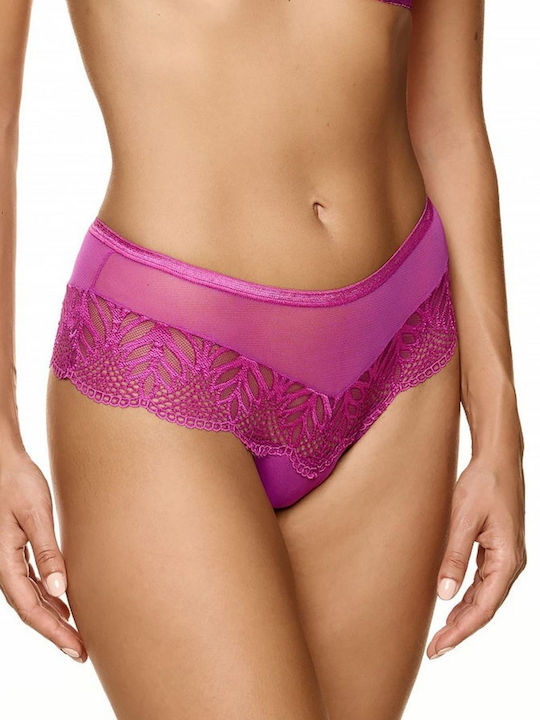Miss Rosy High-waisted Women's Boxer with Lace ...