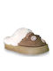 Winter Women's Slippers with Fur Green