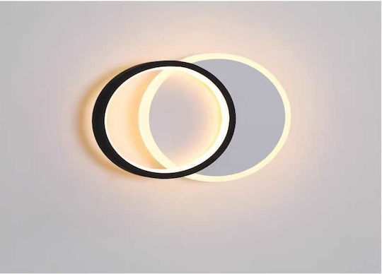 Lightplanet Φωτιστικό Τοίχου με Ενσωματωμένο LED και Θερμό Λευκό Φως Μαύρο