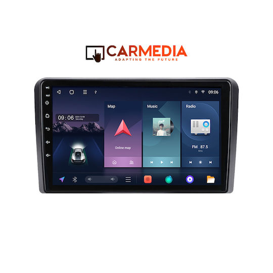 Carmedia Car Audio System for Fiat Panda 2003-2012 (Bluetooth/USB/WiFi/GPS/Apple-Carplay/Android-Auto) with Touch Screen 9"