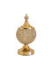 La Belle Maison Glass Fountain with Lid and Foot D1879 12x12x25cm Gold