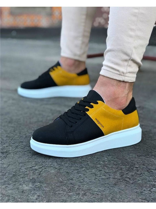 Wagon Sneakers Μαύρο - Κίτρινο