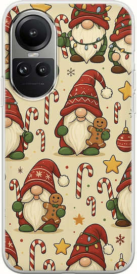 Festive Friends Gnome Oppo Reno 10 5G Flexible TPU Transparent Silicone