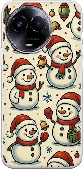 Festive Friends Snowman Realme 11 5g Flexible TPU Transparent Silicone
