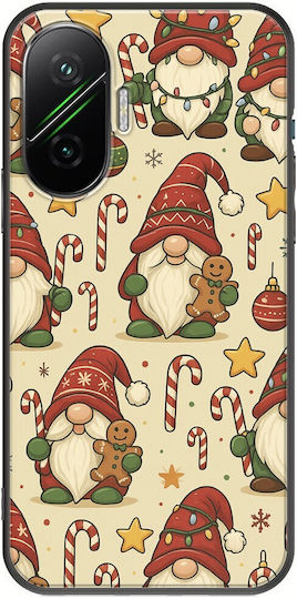 Festive Friends Gnome Xiaomi Poco F7 5g Schwarze TPU Weihnachten Silikon
