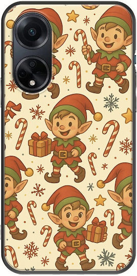 Festive Friends Elf Oppo A98 5g Черен TPU Силикон