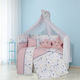 Baby Crib Bedding Set 11pcs Pink