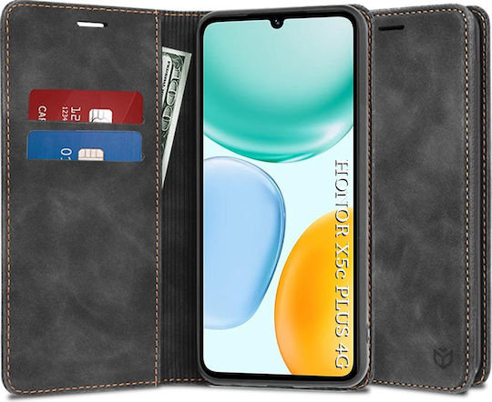 Techsuit Confy Cover Book Silicone Black (Honor X5C Plus)