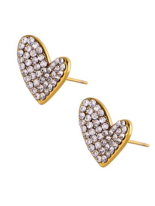 Callajewels Kinder Ohrringe Nieten Herzen aus Stahl