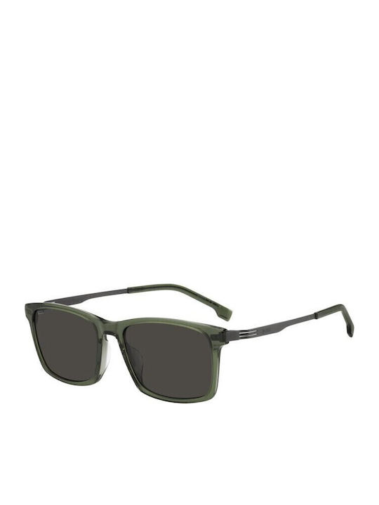 Boss Men's Sunglasses with Green Frame and Gray Lens BOSS 1836/G/S 8YWIR