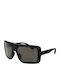 Police Men's Sunglasses with Black Plastic Frame and Black Lens SPLF62M 07V4