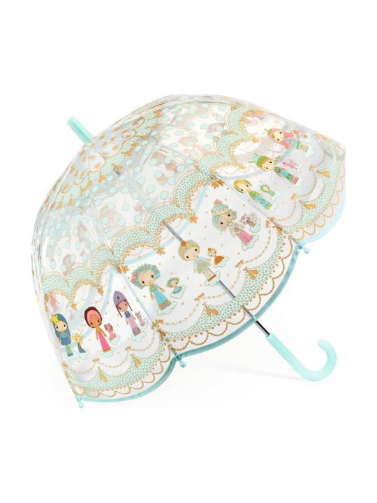 Djeco Kids Curved Handle Umbrella with Diameter 70cm Transparent