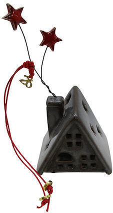 Lucrat manual Amulet Casa Gri Ceramic 5x13cm 1buc