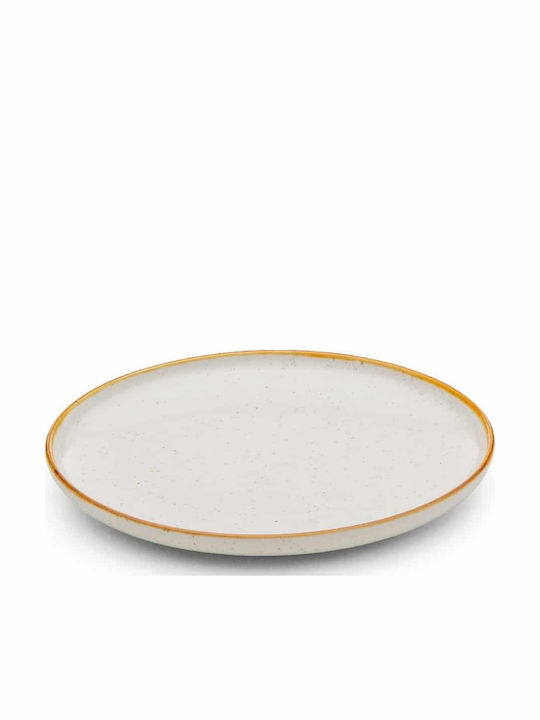 Yuk Plate Shallow made of Porcelain Beige 23cm 6pcs