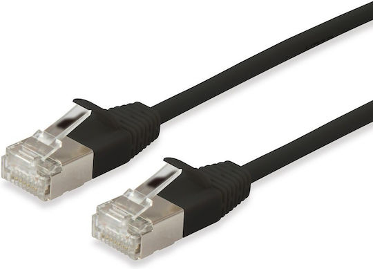 Equip F/FTP Cat.6a Gigabit Ethernet Network Cable 0.15m Black