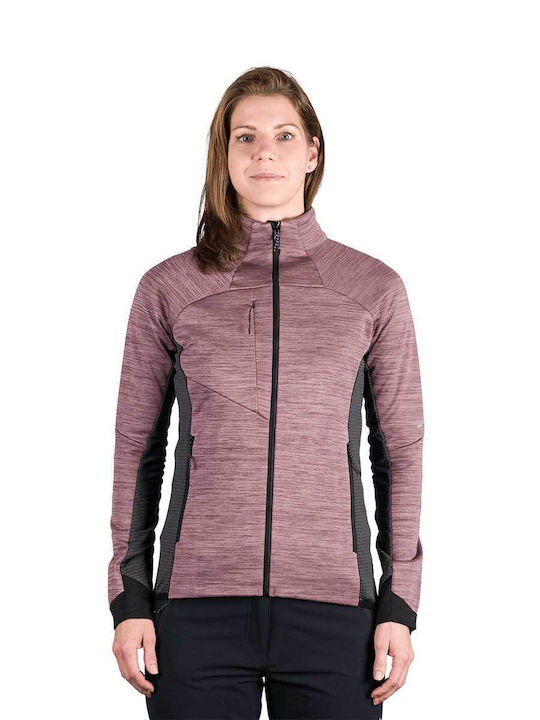 Northfinder Women's Cardigan with Zipper Purple
