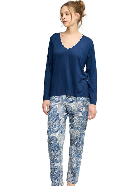Sexen Set Pijamale pentru Femei Blue