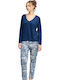 Sexen Set Pijamale pentru Femei Blue