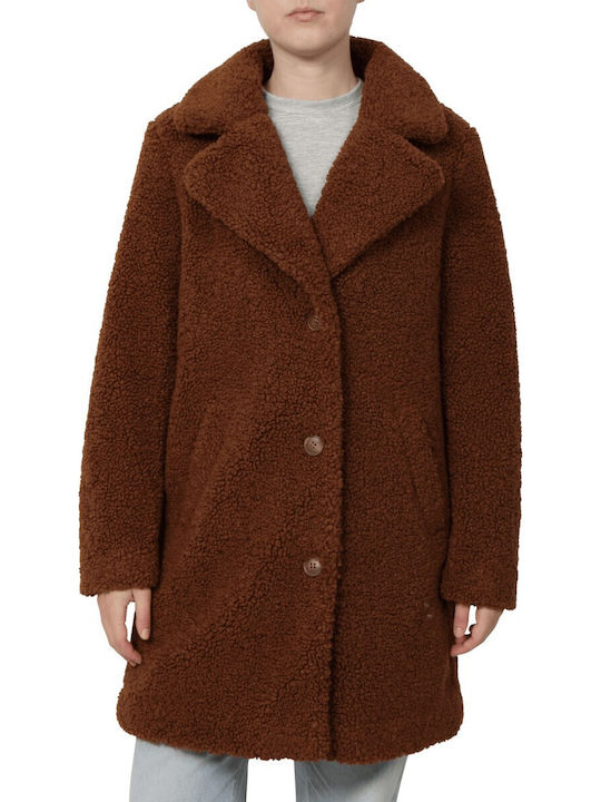 Vero Moda Kylie Γυναικείο Ταμπά Παλτό Teddy