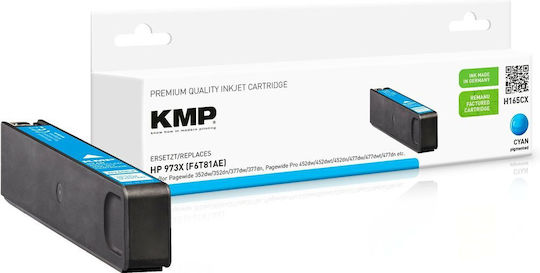 KMP Compatible Inkjet Printer Ink HP F6T81AE 86ml Cyan 1pcs