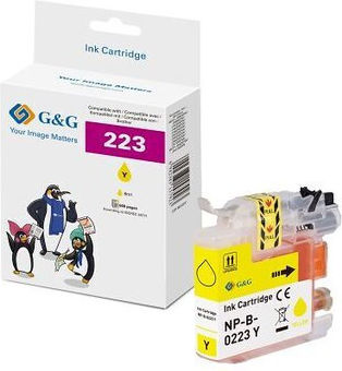 G&G Compatible Inkjet Printer Ink Brother LC-223Y 550 Pages Yellow 1pcs