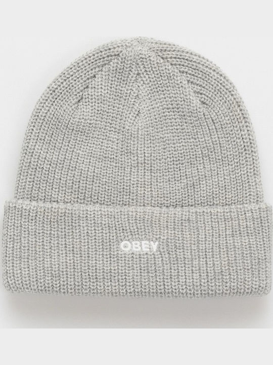 Future Beanie Beanie Knitted in Gray color