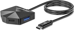 Manhattan USB Hub 4 Θυρών (USB-C) 181150 Manhattan USB Hub 4 Θυρών (USB-C) 181150