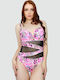 Badeanzug Blumen Havana Pink