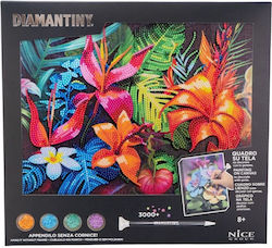 Nice Diamantiny Quadro Ii Δημιουργικό Σετ Μωσαϊκού “tropical Flowers” Πολύχρωμα Διαμαντάκια 96562 8+ Ετών
