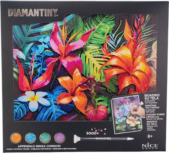 Nice Diamantiny Quadro Ii Δημιουργικό Σετ Μωσαϊκού “tropical Flowers” Πολύχρωμα Διαμαντάκια 96562 8+ Ετών