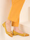 Wildleder Damen Ballerinas in Gelb Farbe