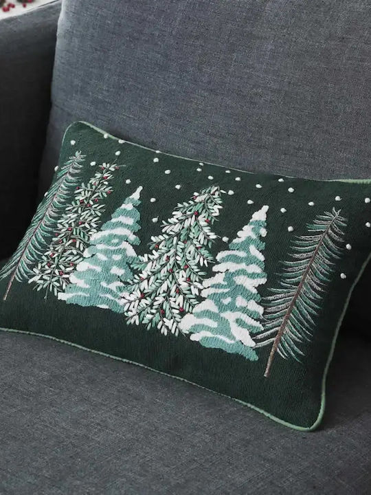 Gofis Home Christmas Decorative Rectangular Pillowcase Green 30x45cm