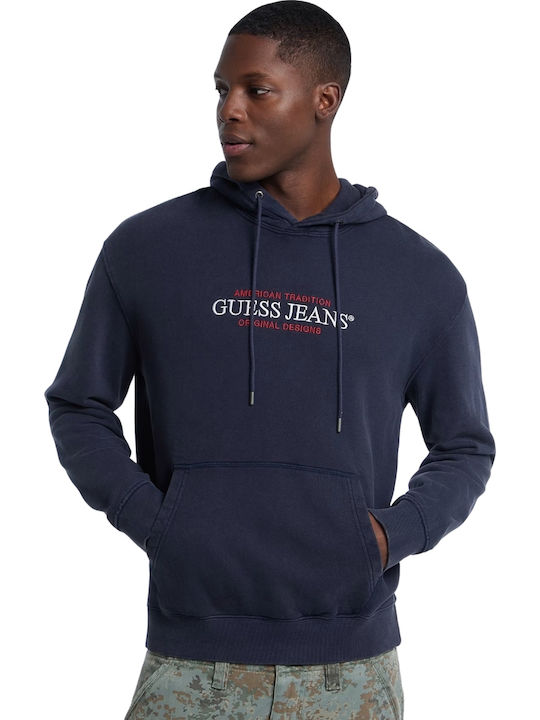 Guess Sweatshirt with Hood Blue