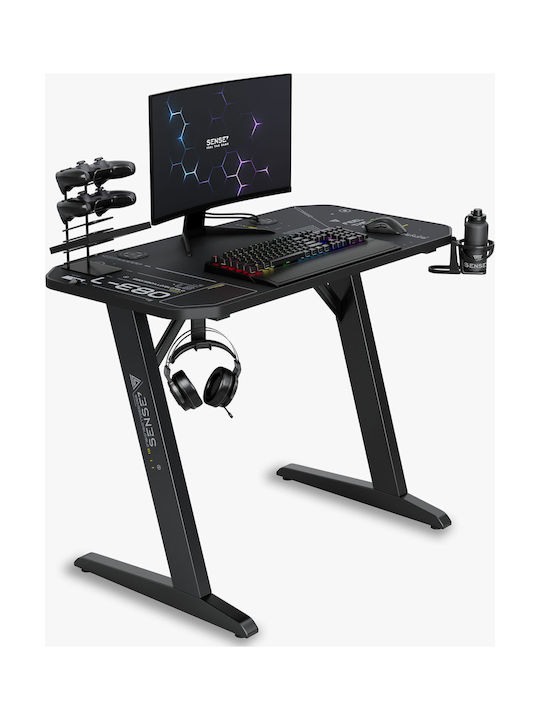 Γραφείο Gaming Nomad Ξύλινο Μαύρο 120x60εκ.