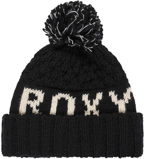 Tonic Pom Pom Beanie Fleece Beanie Knitted in Black color