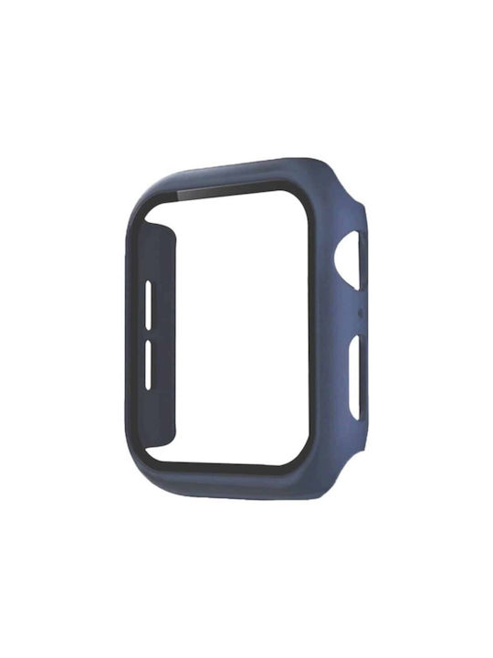 Husă Sticlă Călită Apple Watch 45mm Albastru Închis Husă Sticlă Călită Apple Watch 45mm Albastru Închis