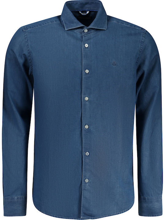 North Sails Long-sleeved Cotton Shirt Blue