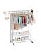 Vevor Wheeled Floor Garment Rack made of Metal Black 41cm