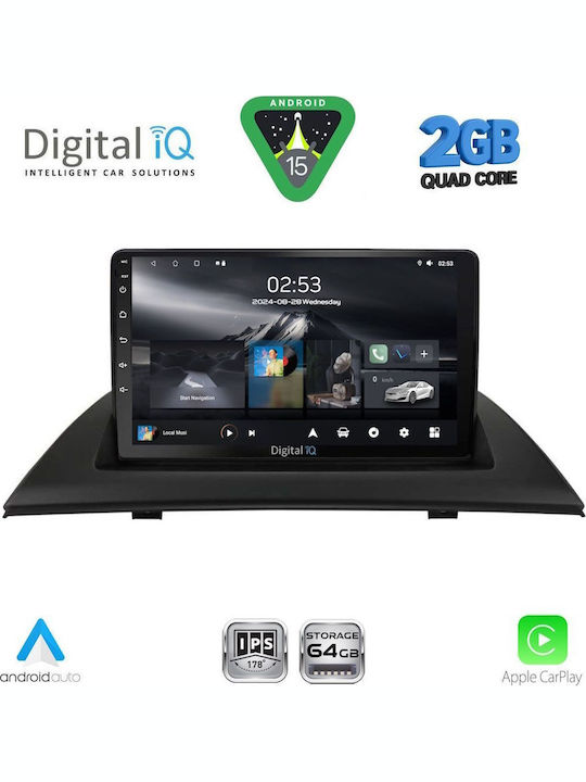 Digital IQ Car Audio System for BMW X3 (E83) 2003-2010 (Bluetooth/USB/WiFi/GPS/Apple-Carplay/Android-Auto) with Touch Screen 9"