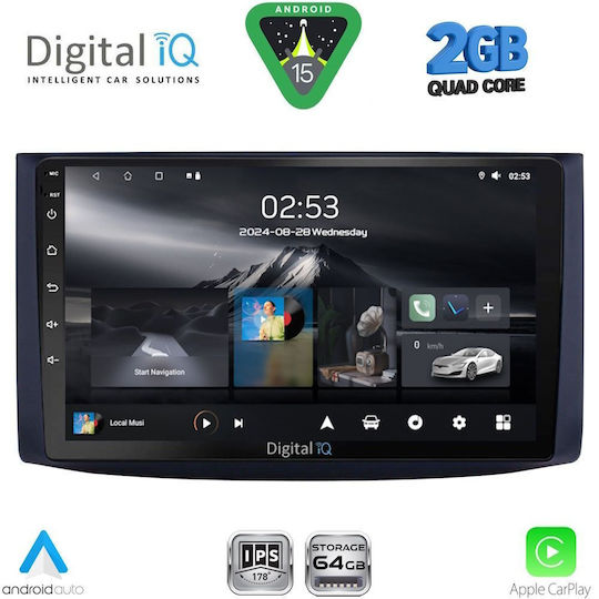 Digital IQ Car Audio System for Chevrolet Aveo 2006-2010 (Bluetooth/USB/WiFi/GPS/Apple-Carplay/Android-Auto) with Touch Screen 9"