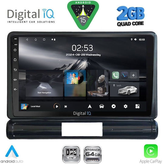 Digital IQ Ηχοσύστημα Αυτοκινήτου για Citroen C3 / DS3 2016 (Bluetooth/USB/WiFi/GPS/Apple-Carplay/Android-Auto) με Οθόνη Αφής 9"