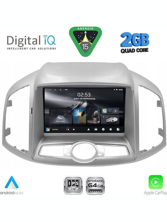 Digital IQ Car Audio System for Chevrolet Captiva 2012 (Bluetooth/USB/WiFi/GPS/Apple-Carplay/Android-Auto) with Touch Screen 9"