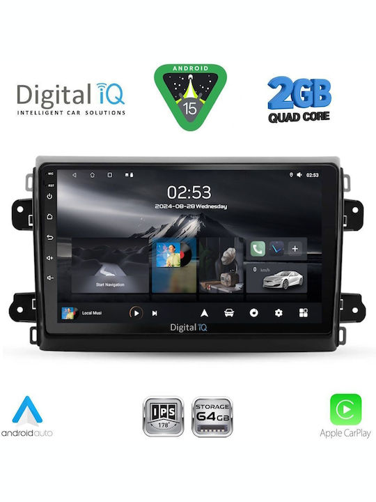 Digital IQ Car Audio System for Fiat Ducato 2021 (Bluetooth/USB/WiFi/GPS/Apple-Carplay/Android-Auto) with Touch Screen 9"