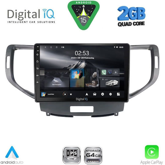 Digital IQ Ηχοσύστημα Αυτοκινήτου για Honda Accord 2008-2013 (Bluetooth/USB/WiFi/GPS/Apple-Carplay/Android-Auto) με Οθόνη Αφής 9"