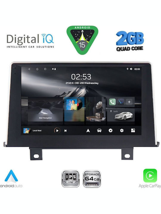 Digital IQ Car Audio System for BMW Series 1 2011-2016 (Bluetooth/USB/WiFi/GPS/Apple-Carplay/Android-Auto) with Touch Screen 9"